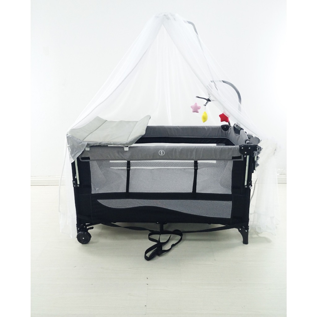 Nôi vải gấp gọn, Nôi vải đa năng Honalife, đầy đủ phụ kiện tặng kèm màn, đồ chơi treo nôi