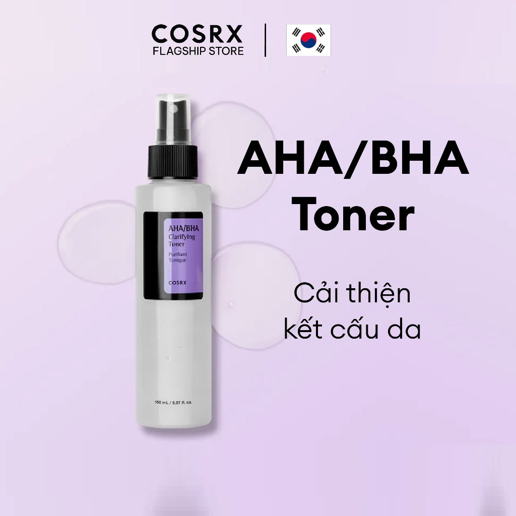 Nước Hoa Hồng Tẩy Tế Bào Chết Hoá Học Aha Bha Cosrx Clarifying