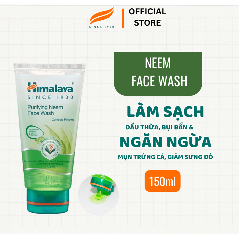 Ảnh Sữa rửa mặt dịu nhẹ giúp giảm mụn chiết xuất từ lá neem Himalaya Purifying Neem Face Wash 150ml 2