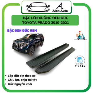 Bậc lên xuống xe Toyota Prado 2010-2021, Mẫu đen đúc. Hàng OEM Chuẩn Hãng,bền bỉ chắc chắn nặng 18kg