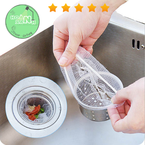 Combo 100 Túi Lọc Rác Bồn Rửa Chén Bát - Túi Lưới Lọc Rác Chậu Rửa Bát ...