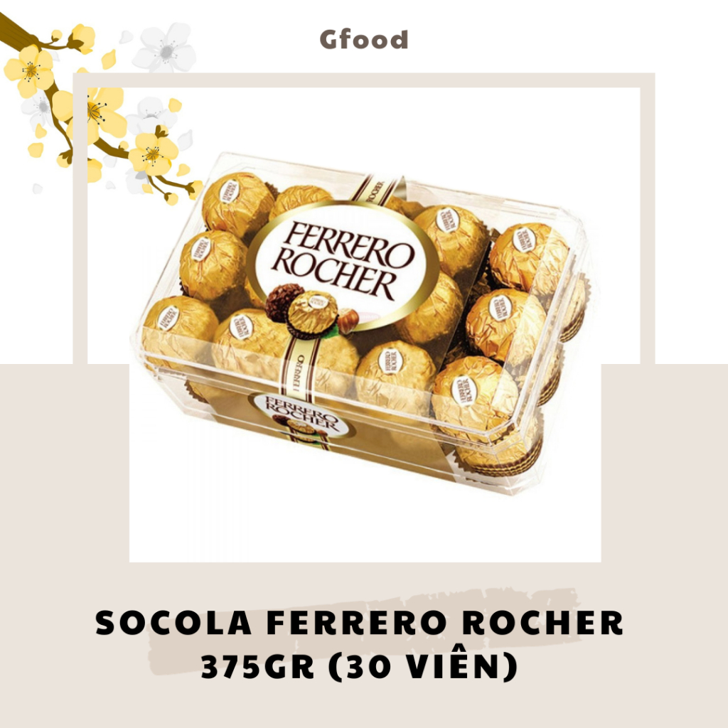 Ferrero Rocher Socola Hạt Phỉ Hộp 375gr (30 Viên) | Shopee Việt Nam