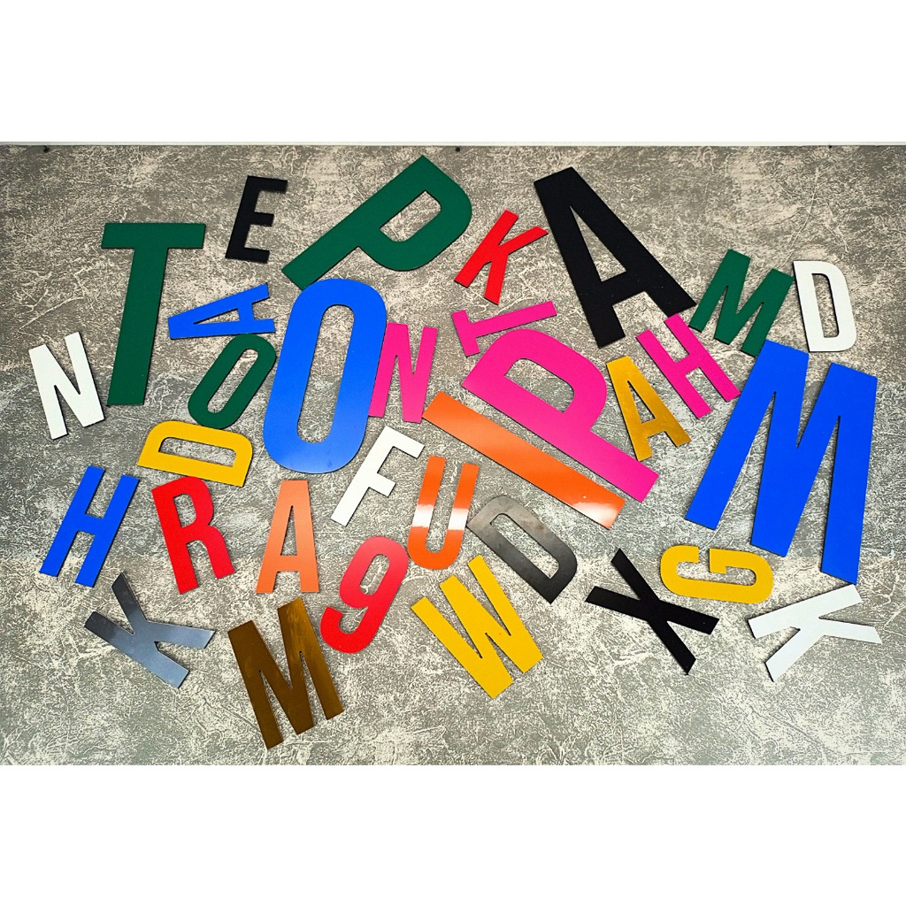 Chữ nổi alu 20cm font in hoa trang trí dán tường - biển quảng cáo