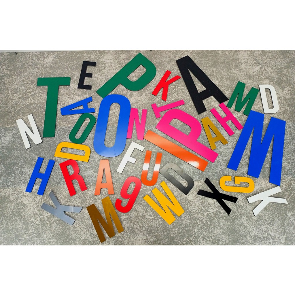 Chữ nổi alu 20cm font in hoa trang trí dán tường - biển quảng cáo