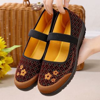 Giày vải nhẹ chống trượt đế mềm cho bà già, giày đơn bà già