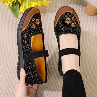 Giày vải nhẹ chống trượt đế mềm cho bà già, giày đơn bà già