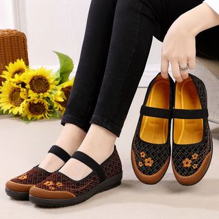 Giày vải nhẹ chống trượt đế mềm cho bà già, giày đơn bà già