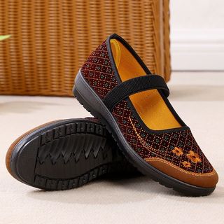 Giày vải nhẹ chống trượt đế mềm cho bà già, giày đơn bà già