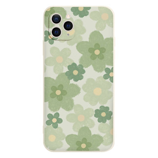 Ốp lưng iphone BVC viền vuông hoa xanh vintage Cho Iphone 15 13 14 12 11 Pro  MAX X XR  XS MAX 7 8P 6S e1707