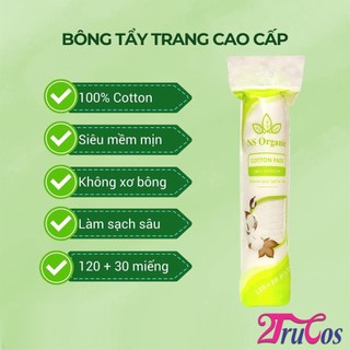 Bông tẩy trang NS Organic Premium & Soft on Skin Cotton Pads (Hà Lan, tròn 150M, vuông 180M) 2Trucos