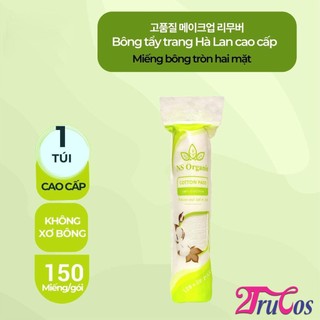 Bông tẩy trang NS Organic Premium & Soft on Skin Cotton Pads (Hà Lan, tròn 150M, vuông 180M) 2Trucos