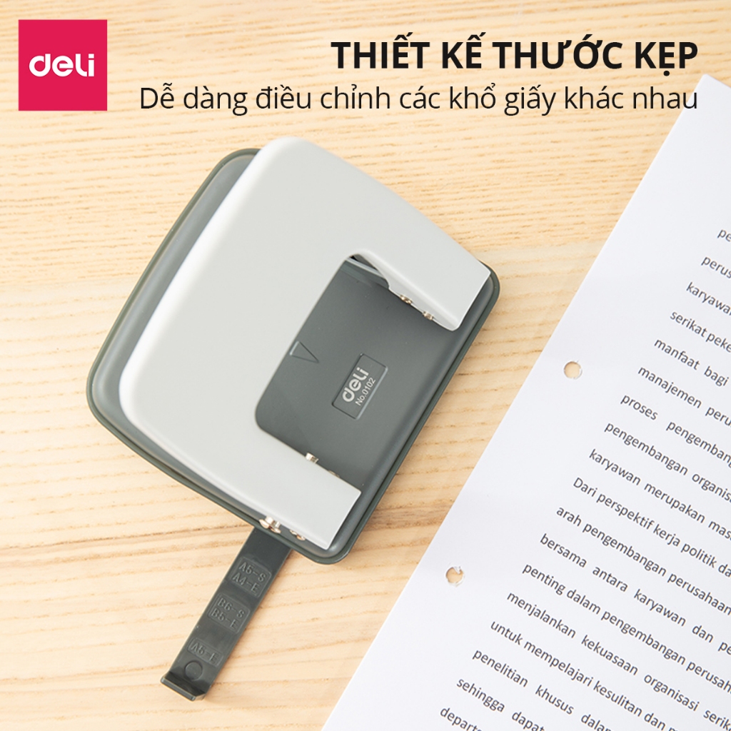 Máy Đục Lỗ Deli Bấm Lỗ Giấy Làm Sổ Còng 20 Tờ Sổ Planner Bullet Nhiều Màu Sắc Tiện Lợi Cho Học Sinh Văn Phòng