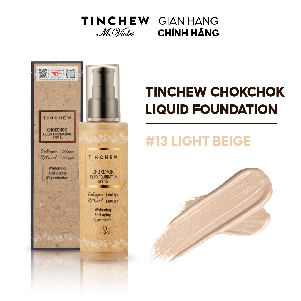 Kem Nền Dạng Lỏng Cao Cấp Hàn Quốc Tinchew ChokChok Liquid Foundation ...