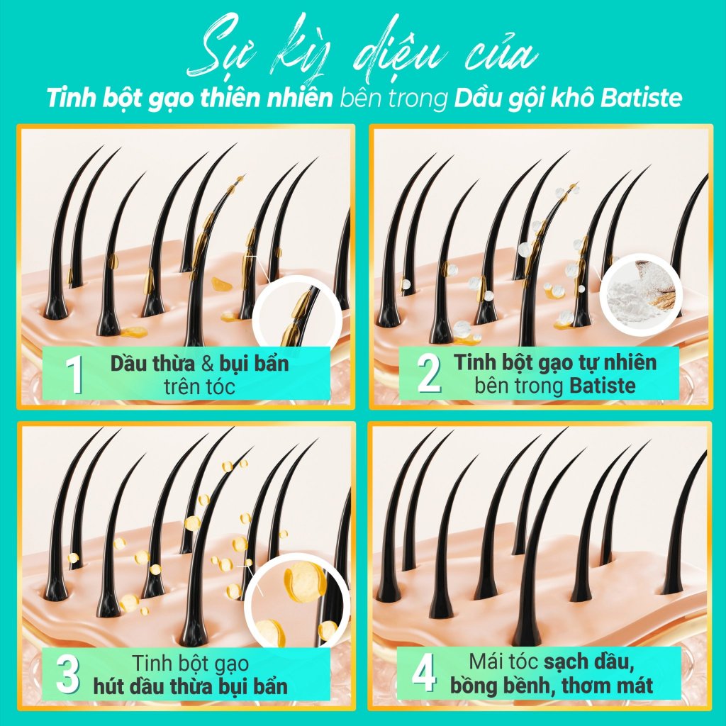 Ảnh Dầu Gội Khô Batiste Hương Hoa Thiên Nhiên Dịu Nhẹ - Batiste Dry Shampoo Natural & light Bare 200ml 4