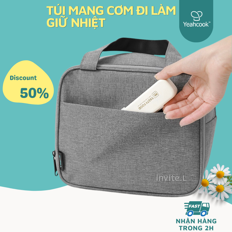 Ảnh YEAHCOOK🇻🇳 Túi đựng hộp cơm giữ nhiệt chống thấm nước Invit Y9002 3