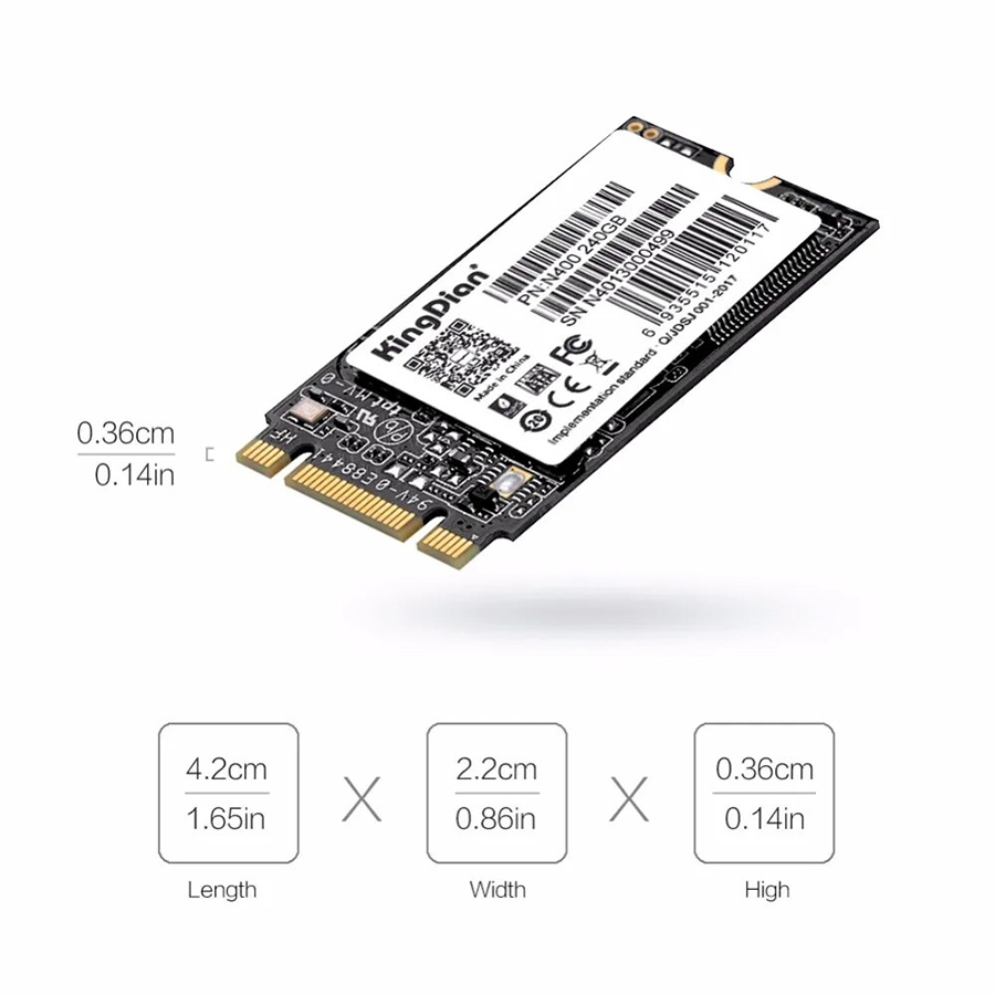 SSD KINGDIAN N400 256GB - M2 SATA (2242)