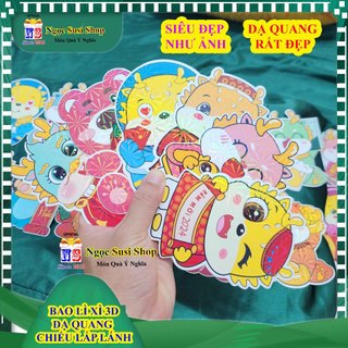[MẪU MỚI] BAO LÌ XÌ 3D PHẢN QUANG CHIẾU LẤP LÁNH RẤT ĐẸP - PHONG BÌ LÌ XÌ SIÊU DỄ THƯƠNG
