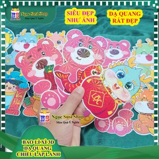 [MẪU MỚI] BAO LÌ XÌ 3D PHẢN QUANG CHIẾU LẤP LÁNH RẤT ĐẸP - PHONG BÌ LÌ XÌ SIÊU DỄ THƯƠNG