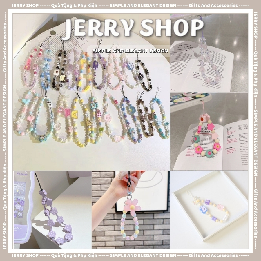 Dây đeo phụ kiện điện thoại charm strap hạt chuỗi nhiều mẫu dễ thương xinh xắn móc treo điện thoại·tai nghe – Jerry shop