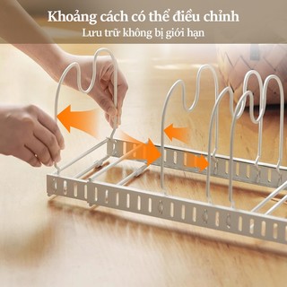 Gslife Kệ Để Nồi-Giá Úp Nồi Chảo Đa Năng Có Thể Điều Chỉnh Độ Dài Đến, Tiết Kiệm Không Gian, Kệ Nhà Bếp