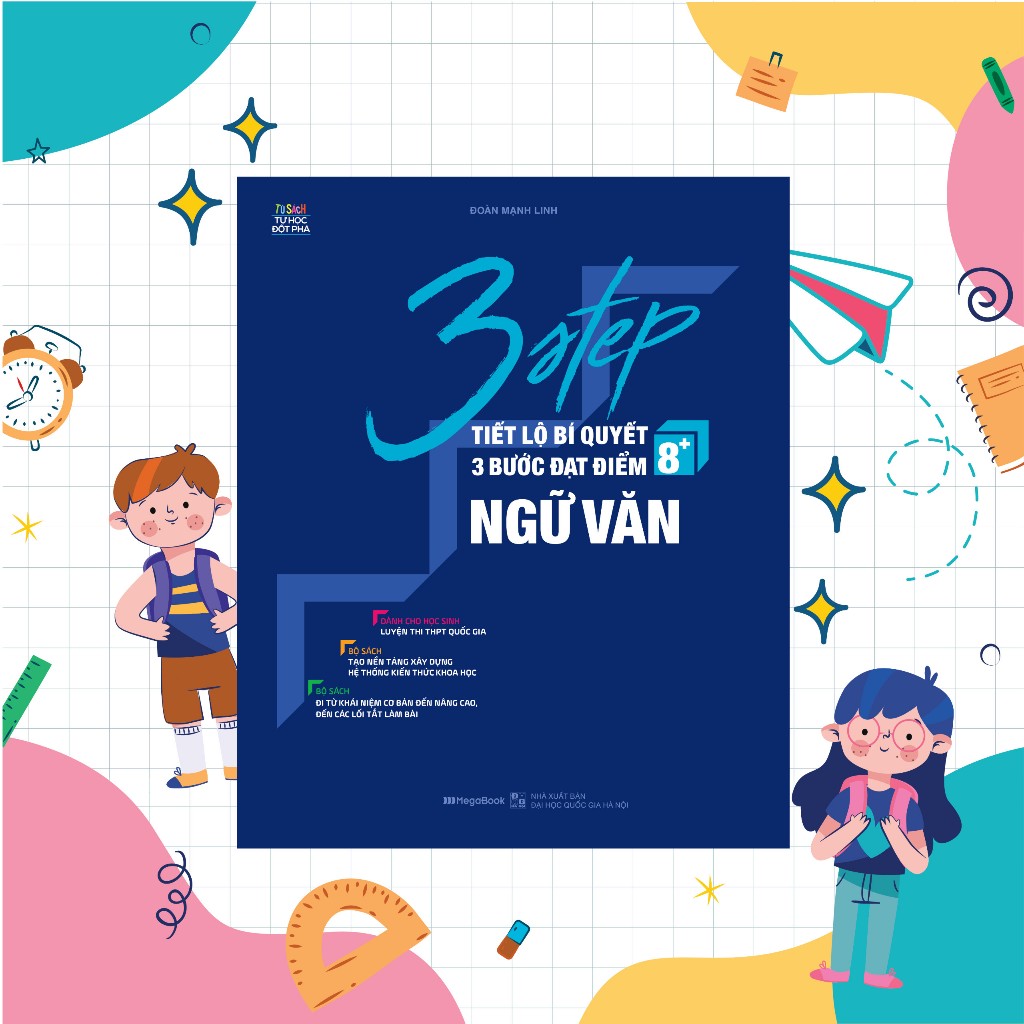 Ảnh Sách 3 Step – Tiết lộ bí quyết 3 bước đạt điểm 8+ Ngữ Văn 2