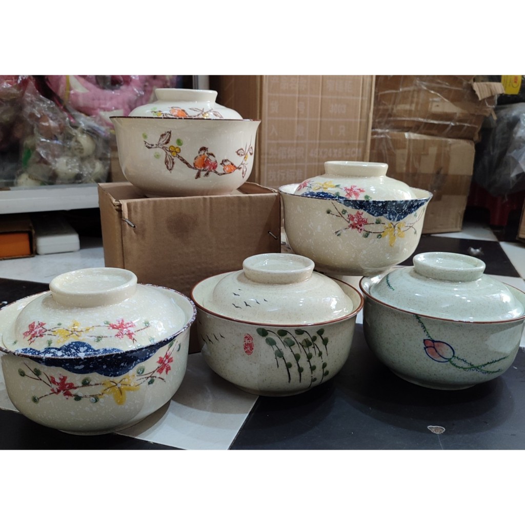 Bát tô, tô sứ có nắp, bát tô ăn mì dễ thương decor