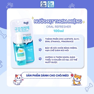 Xịt Thơm Miệng Cho Thú Cưng Forcans 100ml