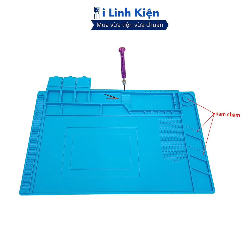 Tấm lót sữa chữa thiết bị điện tử silicon chịu nhiệt, từ tính, chống ăn mòn chính hãng ilinhkien