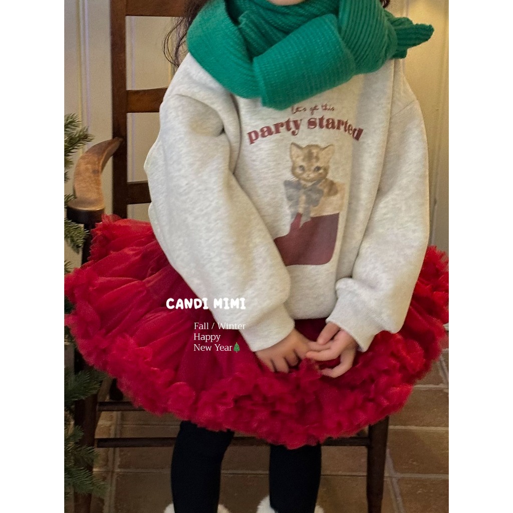 CANDIMIMI Set Chân Váy Tutu Voan Mịn Siêu Mềm, Lót Cotton, Dáng Xòe Nhiều Tầng  Dễ Thương Cho Bé Gái - Thời Trang Tết