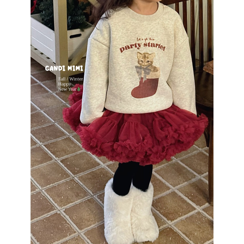 CANDIMIMI Set Chân Váy Tutu Voan Mịn Siêu Mềm, Lót Cotton, Dáng Xòe Nhiều Tầng  Dễ Thương Cho Bé Gái - Thời Trang Tết
