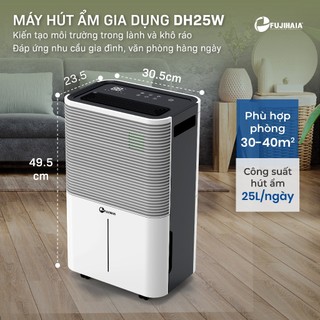 Máy hút ẩm dùng block, nhập khẩu FUJIHAIA DH25W kết nối wifi -Hút ẩm 25 lít/ ngày -Bảo hành 24 tháng