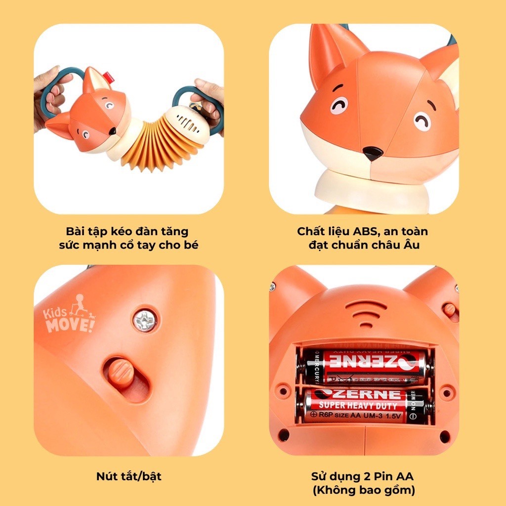 Đàn Accordion hình cáo phát nhạc treo nôi treo xe kích thích phát triển não bộ cho bé