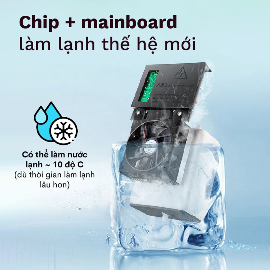 Cây nước nóng lạnh Fujihome WD61E 3 vòi làm nóng lạnh bằng chíp điện tử có khóa trẻ em, bảo hành 12 tháng toàn quốc