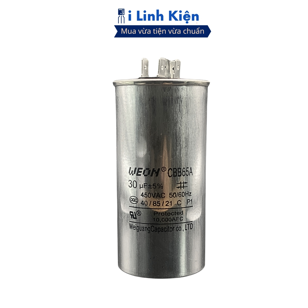 Tụ điều hòa 20uF 25uF 30uF 35uF 40uF 45uF 50uF 450V chính hãng ilinhkien