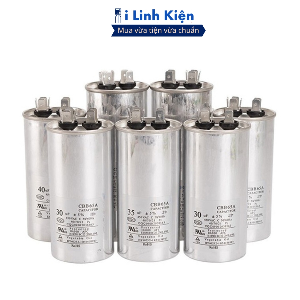 Tụ điều hòa 20uF 25uF 30uF 35uF 40uF 45uF 50uF 450V chính hãng ilinhkien
