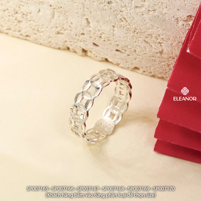 Ảnh Nhẫn bạc nữ Eleanor Accessories thiết kế nguyên vòng kim tiền phụ kiện trang sức 7165 2