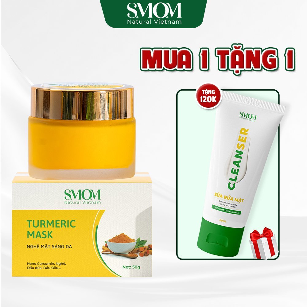 Kem nghệ SMOM sáng da + TẶNG sữa rửa mặt 40ml – giúp mờ thâm nám từ thiên nhiên an toàn cho cả mẹ bầu