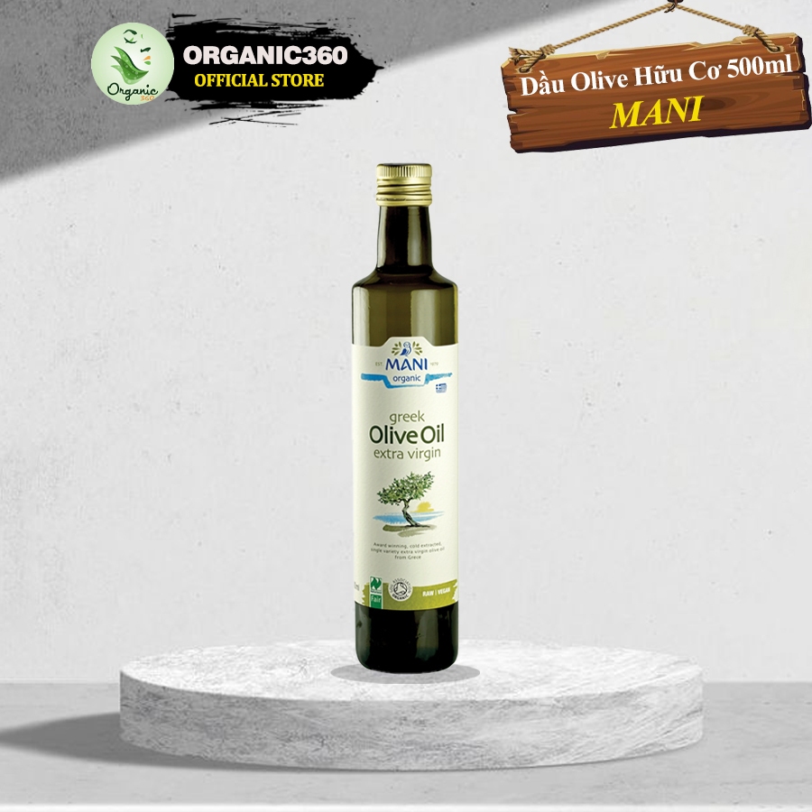 Ảnh Dầu Olive Ép Lạnh Hữu Cơ MANI Organic Extra Virgin Olive Oil 250ml 500ml 1lit 3