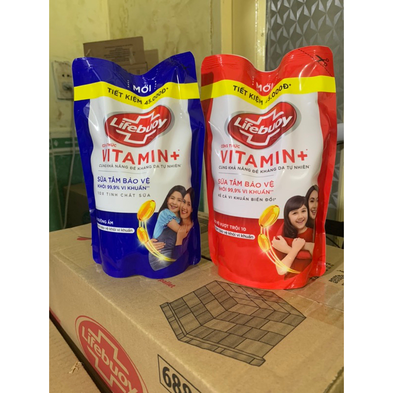 Sữa Tắm Lifebuoy dưỡng ẩm và bảo vệ túi 800g (784ml)