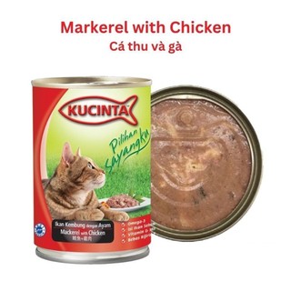 [400g] Pate KUCINTA cho mèo Lon 400g Pate Siêu Nhiều Cá và Hải Sản cho mèo mọi lứa tuổi