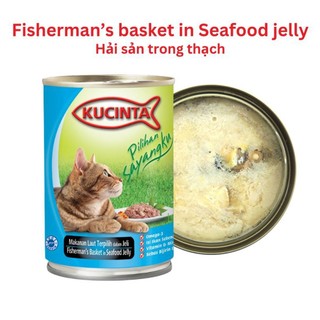 [400g] Pate KUCINTA cho mèo Lon 400g Pate Siêu Nhiều Cá và Hải Sản cho mèo mọi lứa tuổi