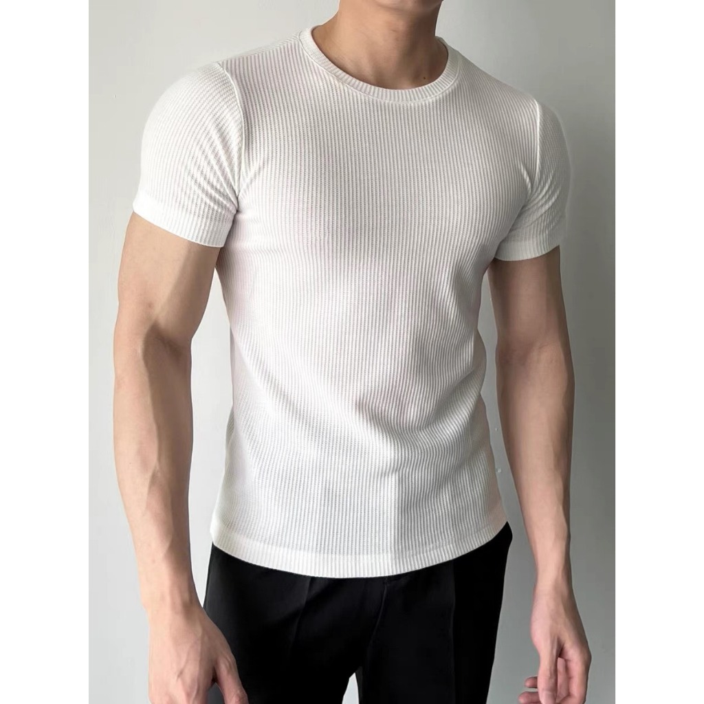 Áo thun cộc tay nam nữ, áo ôm body nam 3KMEN chất liệu thun tăm tre cao cấp