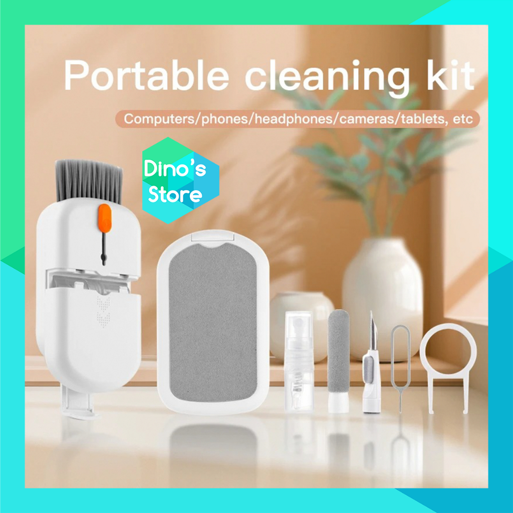 Bộ Dụng Cụ Vệ Sinh Tai nghe - Laptop - Máy tính - Bàn Phím - Tai Nghe Airpod Đa Năng 10 in 1 Siêu Nhỏ Gọn DinoStore