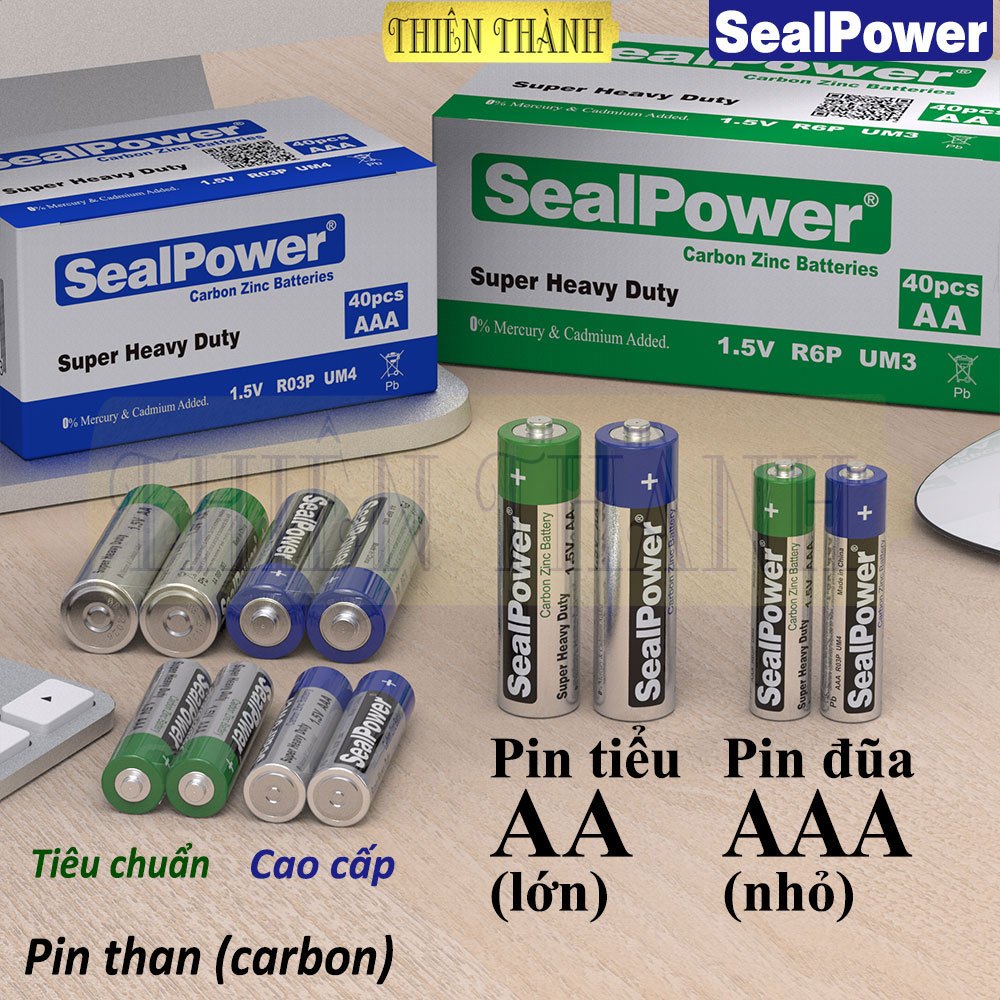 Hộp 40 pin than(carbon) AA,AAA SealPower Chất lượng cao. Pin tiểu,pin ...