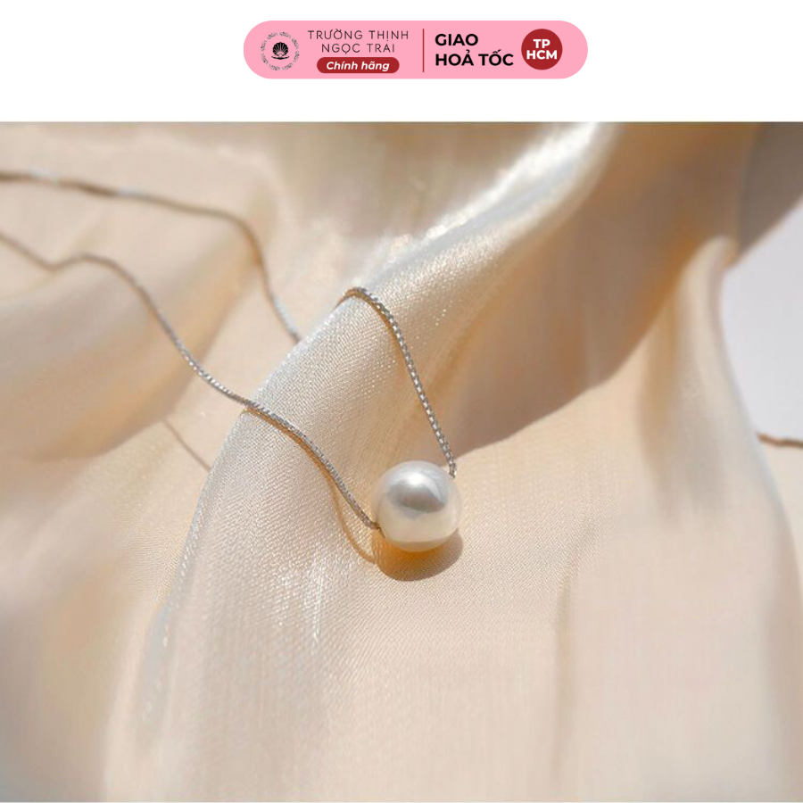 Ảnh Dây Chuyền Xuyên Tâm Ngọc Trai Bạc 925 Trẻ Trung, Xinh Xắn, Tinh Tế - Ngọc Trai Trường Thịnh 2