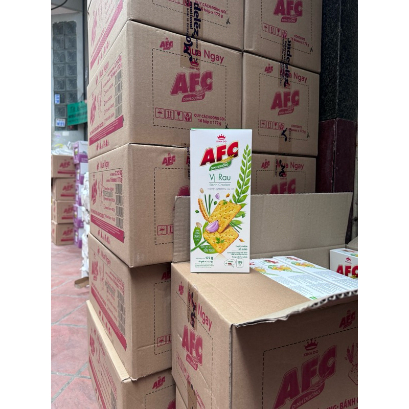 bánh hành AFC vị rau củ 1 hộp 48 cái | Shopee Việt Nam