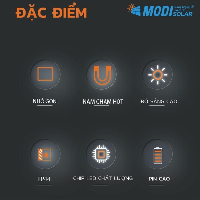 Ảnh Đèn LED Năng Lượng Mặt Trời Cầm Tay Đa Năng MODI SOLAR Đổi Màu Ánh Sáng, Nhỏ Gọn Tiện Lợi 4