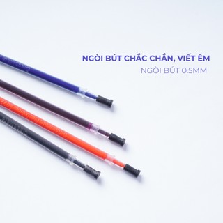 Ruột Bút Gel 0.5mm, Ngòi Bút Gel Nước CLASSMATE Mực Xanh Đen Đỏ Tím Nét Trơn Và Nhanh Khô CL-GR101