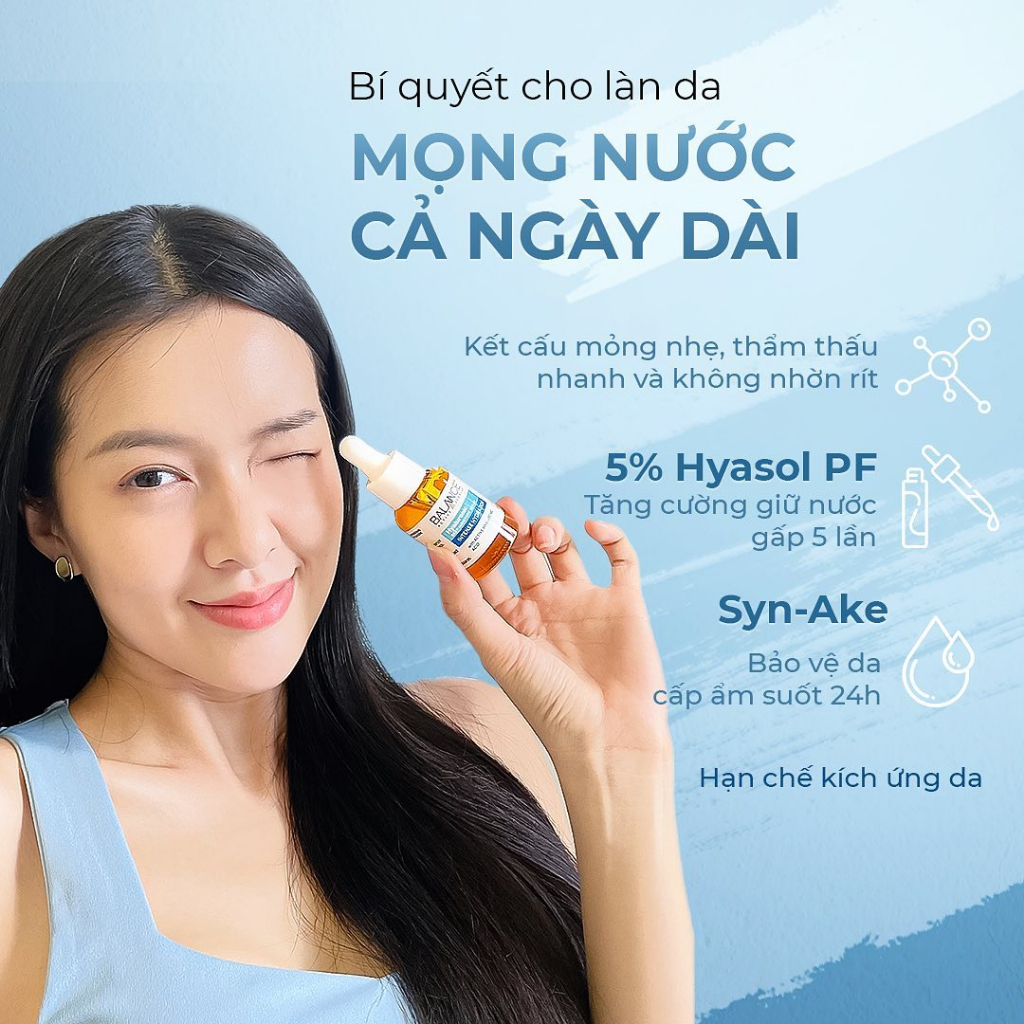 [ Livestream ] Serum Cấp Nước Dưỡng Ẩm Balance Active Formula /Hyaluronic Deep Moisturizing 30ml