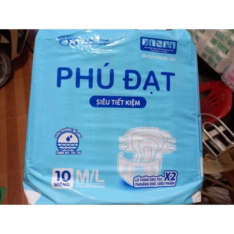 10 miếng bỉm Trần dán người già Phú ĐẠT/ML 50-80kg | Shopee Việt Nam
